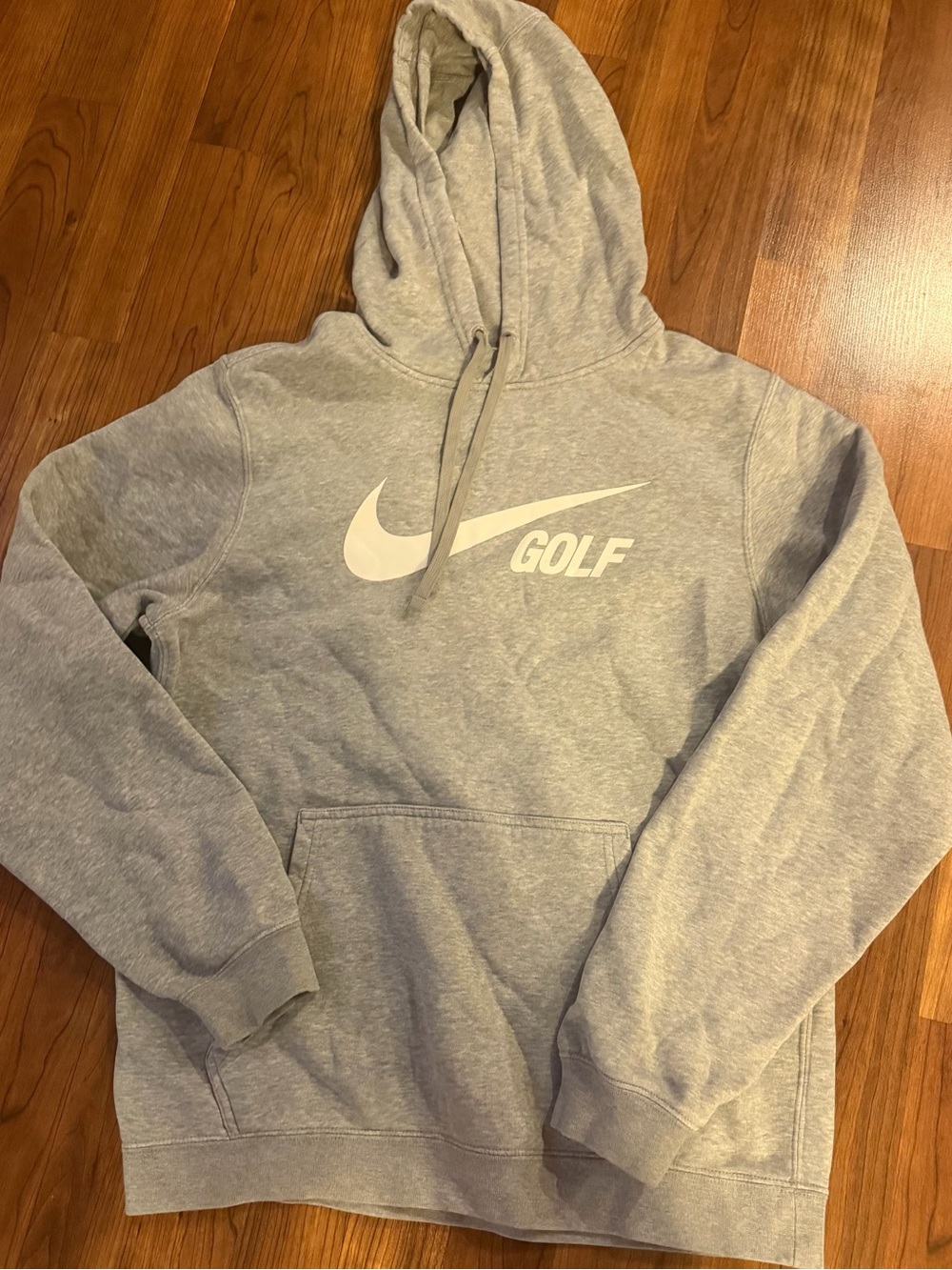 Nike Men's Golf Club Fleece Pullover Hoodie in Heather Gray Small